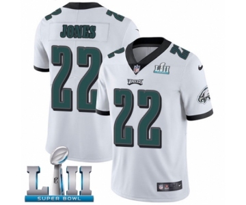 Youth Nike Philadelphia Eagles #22 Sidney Jones White Vapor Untouchable Limited Player Super Bowl LII NFL Jersey