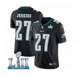 Youth Nike Philadelphia Eagles #27 Malcolm Jenkins Black Alternate Vapor Untouchable Limited Player Super Bowl LII NFL Jersey