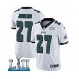 Youth Nike Philadelphia Eagles #27 Malcolm Jenkins White Vapor Untouchable Limited Player Super Bowl LII NFL Jersey