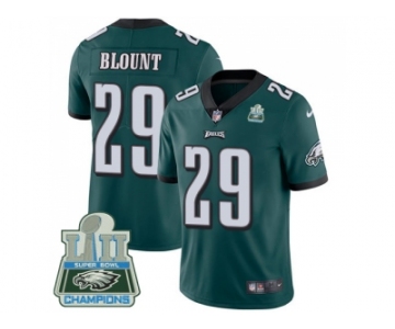 Youth Nike Philadelphia Eagles #29 LeGarrette Blount Midnight Green Team Color Super Bowl LII Champions Stitched NFL Vapor Untouchable Limited Jersey