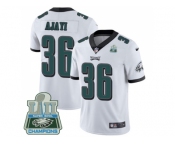 Youth Nike Philadelphia Eagles #36 Jay Ajayi White Super Bowl LII Champions Stitched NFL Vapor Untouchable Limited Jersey