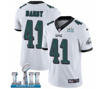 Youth Nike Philadelphia Eagles #41 Ronald Darby White Vapor Untouchable Limited Player Super Bowl LII NFL Jersey