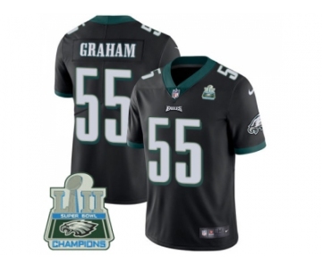 Youth Nike Philadelphia Eagles #55 Brandon Graham Black Alternate Super Bowl LII Champions Stitched NFL Vapor Untouchable Limited Jersey