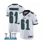 Youth Nike Philadelphia Eagles #61 Stefen Wisniewski White Vapor Untouchable Limited Player Super Bowl LII NFL Jersey