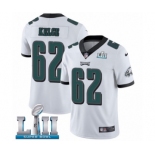 Youth Nike Philadelphia Eagles #62 Jason Kelce White Vapor Untouchable Limited Player Super Bowl LII NFL Jersey