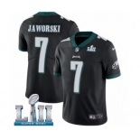 Youth Nike Philadelphia Eagles #7 Ron Jaworski Black Alternate Vapor Untouchable Limited Player Super Bowl LII NFL Jersey