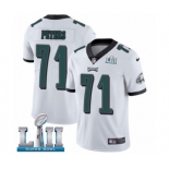 Youth Nike Philadelphia Eagles #71 Jason Peters White Vapor Untouchable Limited Player Super Bowl LII NFL Jersey