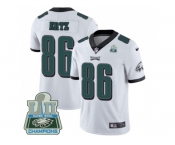 Youth Nike Philadelphia Eagles #86 Zach Ertz White Super Bowl LII Champions Stitched NFL Vapor Untouchable Limited Jersey