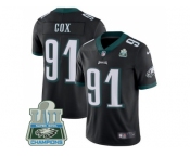 Youth Nike Philadelphia Eagles #91 Fletcher Cox Black Alternate Super Bowl LII Champions Stitched NFL Vapor Untouchable Limited Jersey