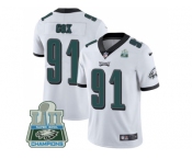 Youth Nike Philadelphia Eagles #91 Fletcher Cox White Super Bowl LII Champions Stitched NFL Vapor Untouchable Limited Jersey