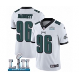 Youth Nike Philadelphia Eagles #96 Derek Barnett White Vapor Untouchable Limited Player Super Bowl LII NFL Jersey