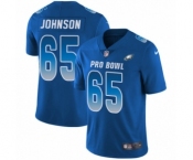 Youth Philadelphia Eagles #65 Lane Johnson Limited Royal Blue NFC 2019 Pro Bowl Football Jersey