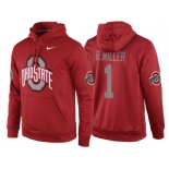 NCAA Ohio State Buckeyes #1 Braxton Miller Red Playoff Bound Vital College Football Pullover Hoodie