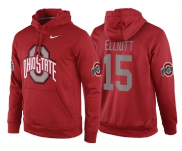 NCAA Ohio State Buckeyes #15 Ezekiel Elliott Red Playoff Bound Vital College Football Pullover Hoodie