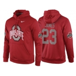 NCAA Ohio State Buckeyes #23 Lebron James Red Playoff Bound Vital College Football Pullover Hoodie