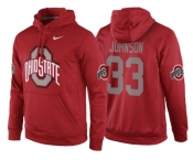 NCAA Ohio State Buckeyes #33 Pete Johnson Red Playoff Bound Vital College Football Pullover Hoodie