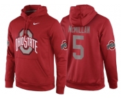 NCAA Ohio State Buckeyes #5 Raekwon McMillan Red Playoff Bound Vital College Football Pullover Hoodie