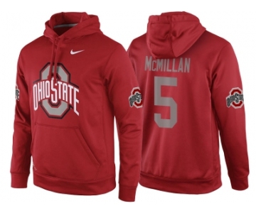 NCAA Ohio State Buckeyes #5 Raekwon McMillan Red Playoff Bound Vital College Football Pullover Hoodie