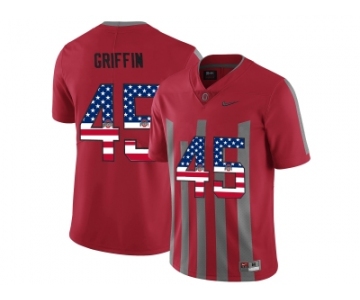 2016 US Flag Fashion Ohio State Buckeyes Archie Griffin #45 College Football Alternate Elite Jersey - Scarlet