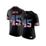 2016 US Flag Fashion Ohio State Buckeyes Archie Griffin #45 College Football Limited Jersey - Blackout