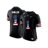 2016 US Flag Fashion Ohio State Buckeyes Braxton Miller #1 College Football Limited Jersey - Black