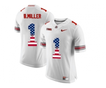 2016 US Flag Fashion Ohio State Buckeyes Braxton Miller #1 College Football Limited Jersey - White