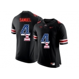 2016 US Flag Fashion Ohio State Buckeyes Curtis Samuel #4 College Football Limited Jersey - Blackout