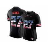 2016 US Flag Fashion Ohio State Buckeyes Eddie George #27 College Football Limited Jersey - Blackout