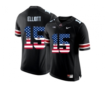 2016 US Flag Fashion Ohio State Buckeyes Ezekiel Elliott #15 College Football Limited Jersey - Black