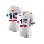 2016 US Flag Fashion Ohio State Buckeyes Ezekiel Elliott #15 College Football Limited Jersey - White