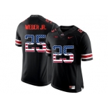 2016 US Flag Fashion Ohio State Buckeyes Mike Weber Jr. #25 College Football Limited Jersey - Blackout