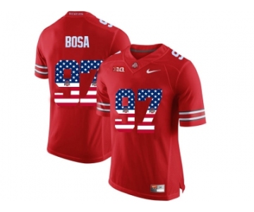 2016 US Flag Fashion Ohio State Buckeyes Nick Bosa #97 College Football Limited Jersey - Scarlet