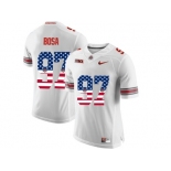 2016 US Flag Fashion Ohio State Buckeyes Nick Bosa #97 College Football Limited Jersey - White