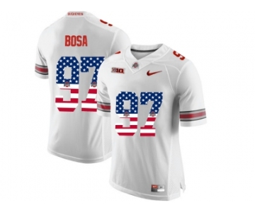 2016 US Flag Fashion Ohio State Buckeyes Nick Bosa #97 College Football Limited Jersey - White