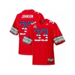 2016 US Flag Fashion Scarlet & Grey Ohio State Buckeyes Pete Johnson #33 College Football Throwback Jersey - Scarlet