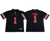 Ohio State Buckeyes #1 Justin Fields Limited College Football Black Jersey