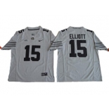 Ohio State Buckeyes #15 Ezekiel Elliott Gridion Grey II Stitched NCAA Jersey