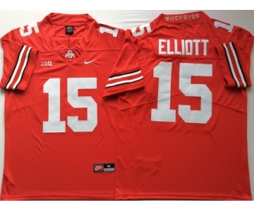 Ohio State Buckeyes #15 Ezekiel Elliott Red Nike College Football Jersey