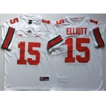 Ohio State Buckeyes #15 Ezekiel Elliott White Nike College Football Jersey