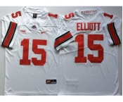 Ohio State Buckeyes #15 Ezekiel Elliott White Nike College Football Jersey