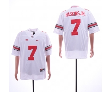 Ohio State Buckeyes #7 Dwayne Haskins Jr White College Football Jersey