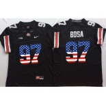 Ohio State Buckeyes #97 Joey Bosa Black USA Flag College Football Jersey