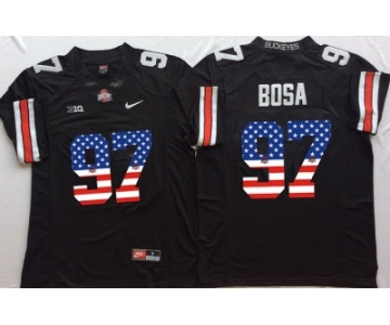 Ohio State Buckeyes #97 Joey Bosa Black USA Flag College Football Jersey