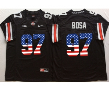 Ohio State Buckeyes #97 Joey Bosa Black USA Flag College Jersey