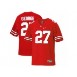 Scarlet & Grey Ohio State Buckeyes Eddie George #27 College Football Throwback Jersey - Scarlet