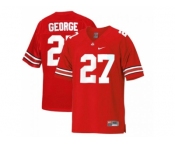 Scarlet & Grey Ohio State Buckeyes Eddie George #27 College Football Throwback Jersey - Scarlet