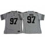 Women's Ohio State Buckeyes #97 Joey Bosa Gridion Grey II Stitched NCAA Jersey