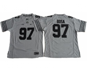 Women's Ohio State Buckeyes #97 Joey Bosa Gridion Grey II Stitched NCAA Jersey