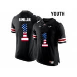 2016 US Flag Fashion Youth Ohio State Buckeyes Braxton Miller #1 College Football Limited Jersey - Black