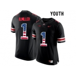 2016 US Flag Fashion Youth Ohio State Buckeyes Braxton Miller #1 College Football Limited Jersey - Blackout